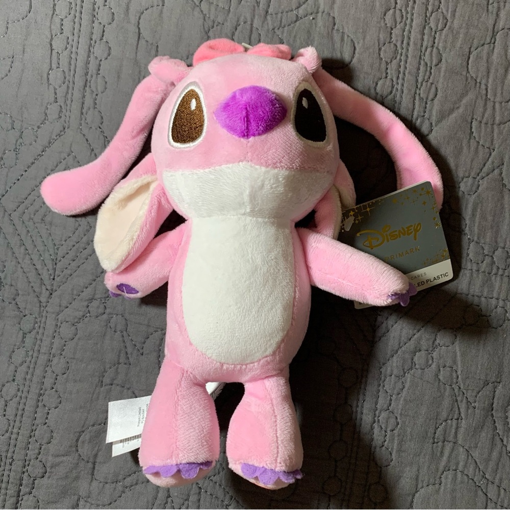 Disney Light-Up ANGEL 8" Pink and White Plush Character from Lilo & Stitch movie